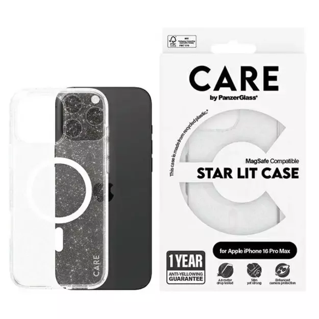 CARE by PanzerGlass Flagship Star Lit Case iPhone 16 Pro Max 6.9&quot  white/white MagSafe 1344