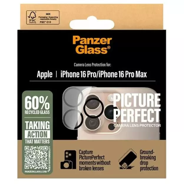 PanzerGlass PicturePerfect Lens Protector iPhone 16 Pro 6.3&quot  / 16 Pro Max 6.9&quot  1280 3