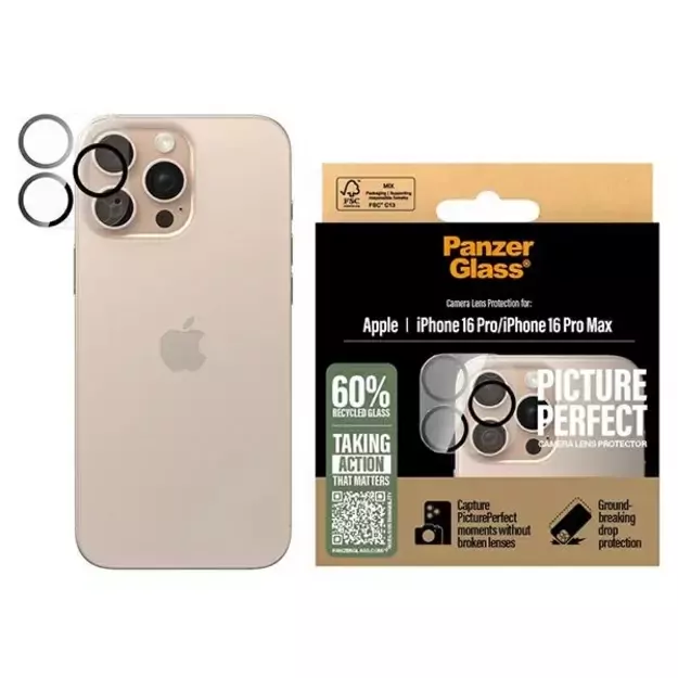 PanzerGlass PicturePerfect Lens Protector iPhone 16 Pro 6.3&quot  / 16 Pro Max 6.9&quot  1280