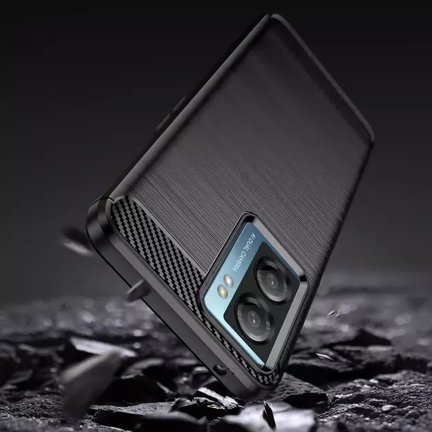 Carbon Case for Xiaomi Poco F4 5G flexible silicone carbon cover black 5