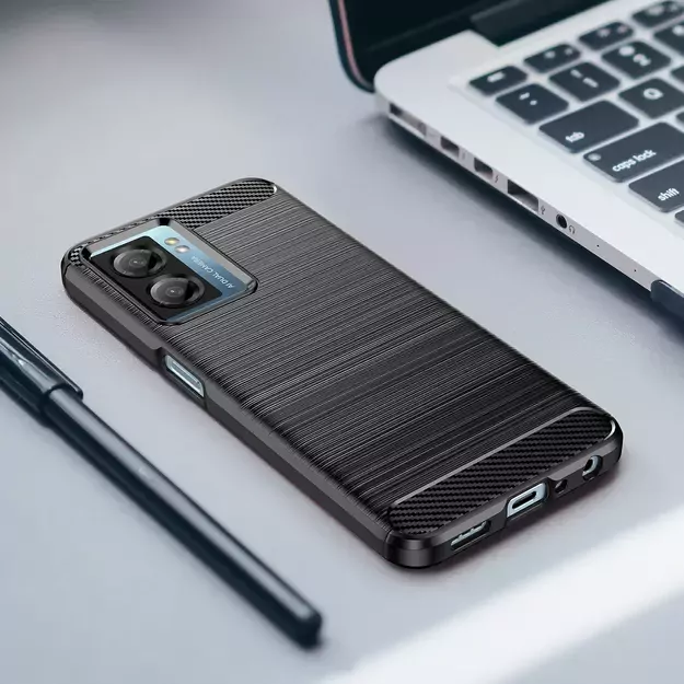 Carbon Case for Xiaomi Poco F4 5G flexible silicone carbon cover black 9