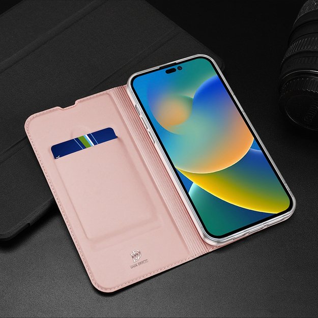 Dux Ducis Skin Pro holster cover flip cover for iPhone 14 Pro pink 7