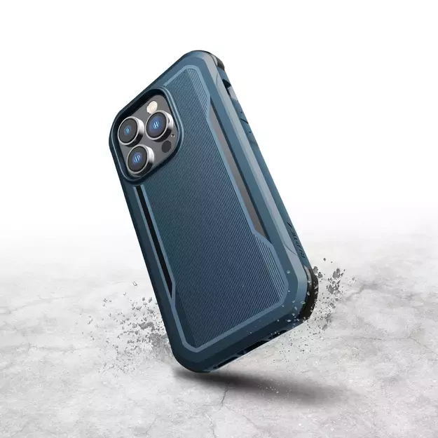 Raptic X-Doria Fort Case iPhone 14 Pro with MagSafe armored blue cover 5