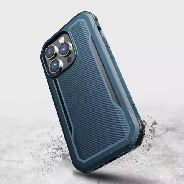 Raptic X-Doria Fort Case iPhone 14 Pro with MagSafe armored blue cover 6