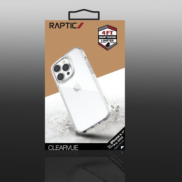 Raptic X-Doria Clearvue Case iPhone 14 Pro back cover clear 5