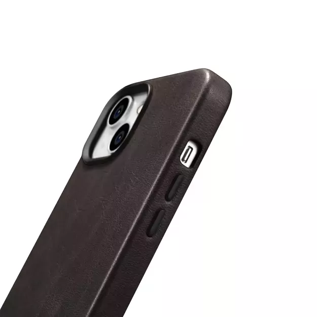 iCarer Oil Wax Premium Leather Case magnetic leather case iPhone 14 with MagSafe brown (WMI14220701-BN) 12