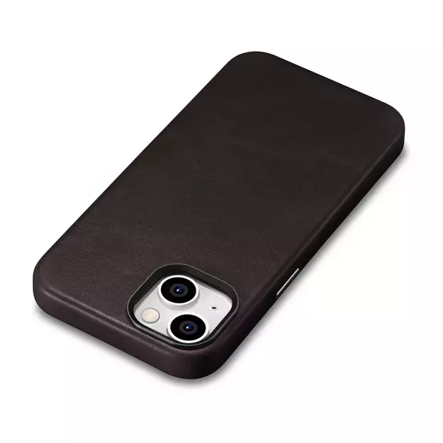 iCarer Oil Wax Premium Leather Case magnetic leather case iPhone 14 with MagSafe brown (WMI14220701-BN) 14