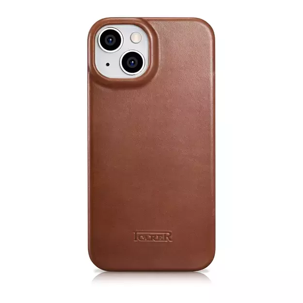 iCarer CE Oil Wax Premium Leather Folio Case iPhone 14 Plus magnetic flip case MagSafe brown (AKI14220707-BN) 48