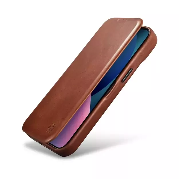 iCarer CE Oil Wax Premium Leather Folio Case iPhone 14 Plus magnetic flip case MagSafe brown (AKI14220707-BN) 54