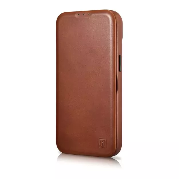 iCarer CE Oil Wax Premium Leather Folio Case iPhone 14 Plus magnetic flip case MagSafe brown (AKI14220707-BN) 51