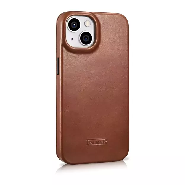 iCarer CE Oil Wax Premium Leather Folio Case iPhone 14 Plus magnetic flip case MagSafe brown (AKI14220707-BN) 49