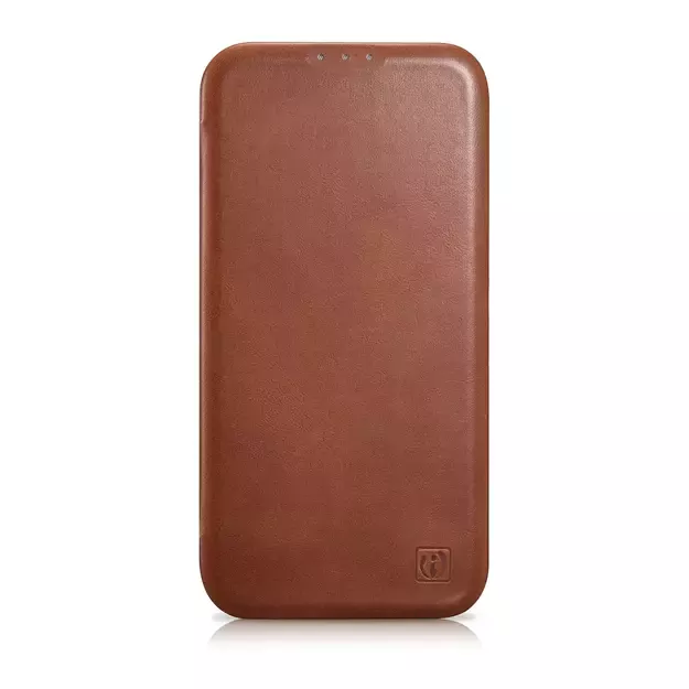 iCarer CE Oil Wax Premium Leather Folio Case iPhone 14 Plus magnetic flip case MagSafe brown (AKI14220707-BN) 47