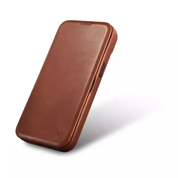 iCarer CE Oil Wax Premium Leather Folio Case iPhone 14 Plus magnetic flip case MagSafe brown (AKI14220707-BN) 52