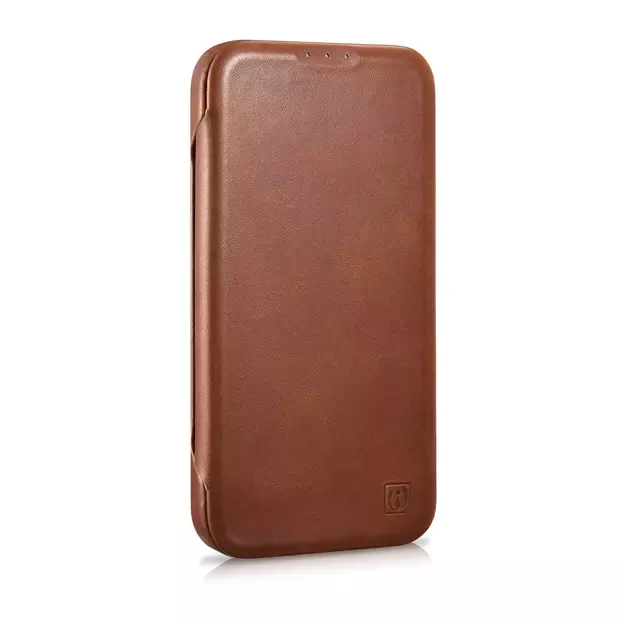 iCarer CE Oil Wax Premium Leather Folio Case iPhone 14 Plus magnetic flip case MagSafe brown (AKI14220707-BN) 50