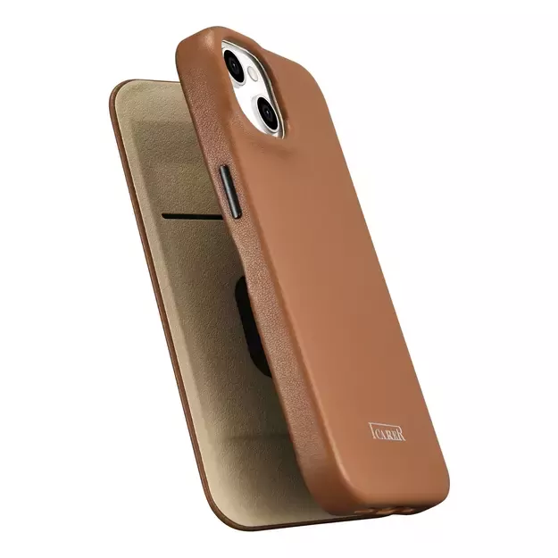 iCarer CE Premium Leather Folio Case iPhone 14 Plus Magnetic Flip Leather Folio Case MagSafe Brown (WMI14220715-BN) 9