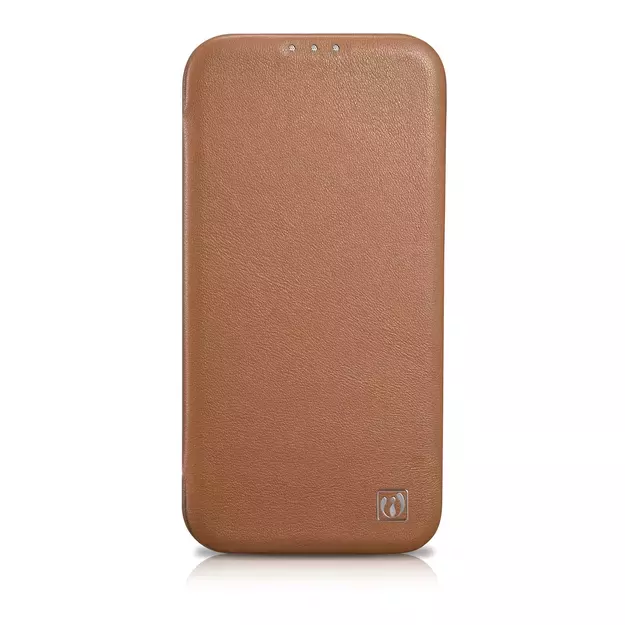 iCarer CE Premium Leather Folio Case iPhone 14 Plus Magnetic Flip Leather Folio Case MagSafe Brown (WMI14220715-BN) 1