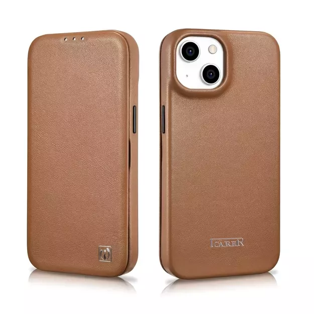 iCarer CE Premium Leather Folio Case iPhone 14 Plus Magnetic Flip Leather Folio Case MagSafe Brown (WMI14220715-BN) 27