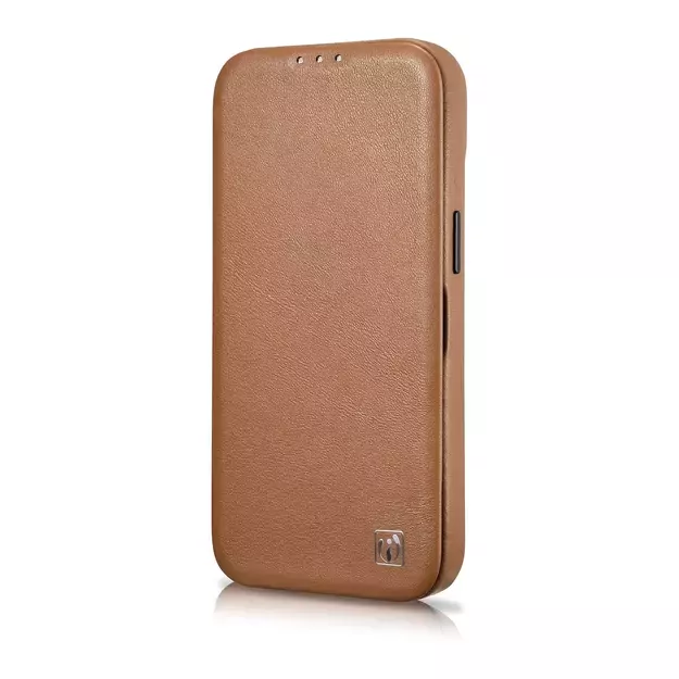 iCarer CE Premium Leather Folio Case iPhone 14 Plus Magnetic Flip Leather Folio Case MagSafe Brown (WMI14220715-BN) 6