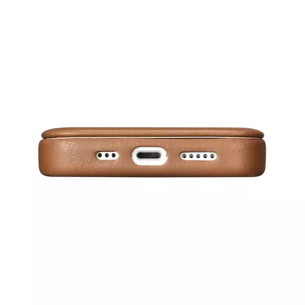 iCarer CE Premium Leather Folio Case iPhone 14 Plus Magnetic Flip Leather Folio Case MagSafe Brown (WMI14220715-BN) 10