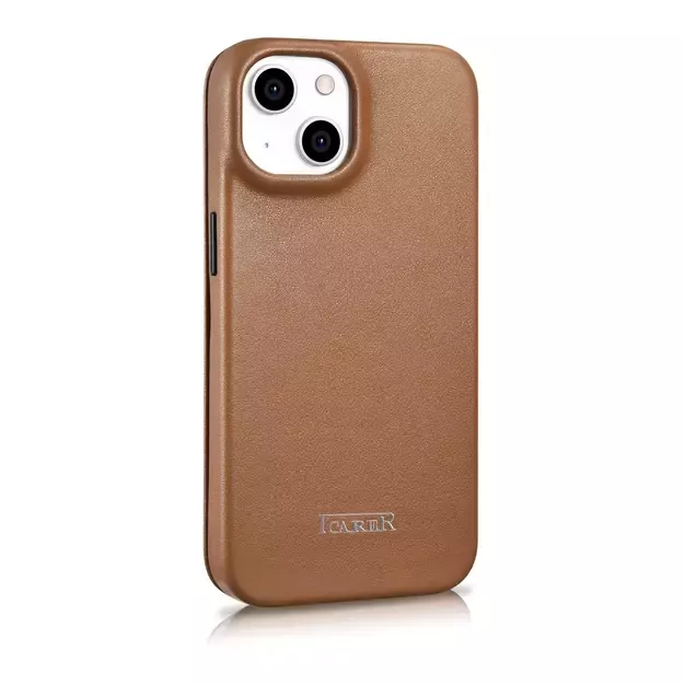 iCarer CE Premium Leather Folio Case iPhone 14 Plus Magnetic Flip Leather Folio Case MagSafe Brown (WMI14220715-BN) 2