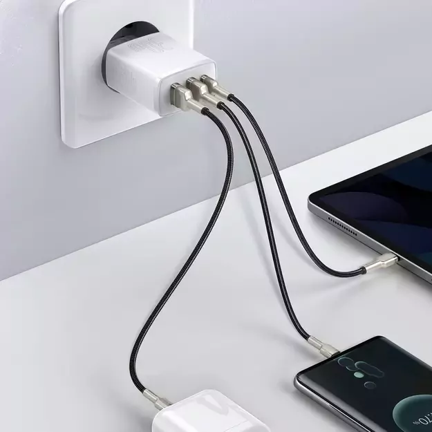 Baseus Compact fast charger 2x USB / USB Type C 30W 3A Power Delivery Quick Charge white (CCXJ-E02) 10