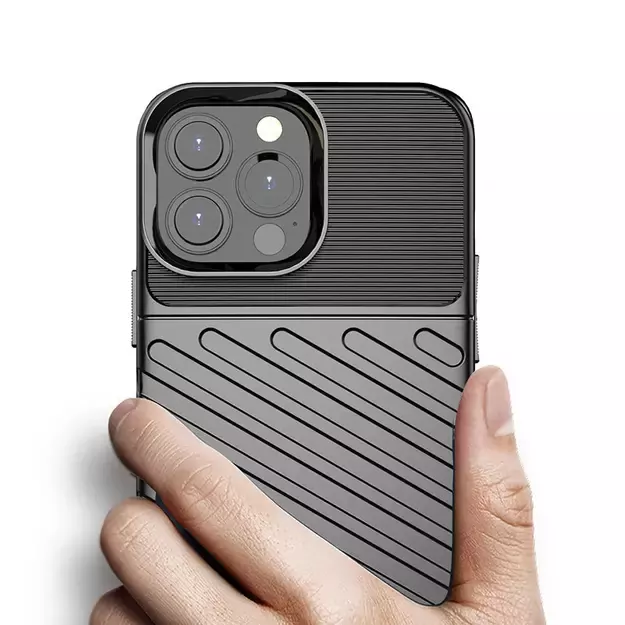 Thunder Case Flexible Tough Rugged Cover TPU Case for iPhone 13 Pro Max black 3