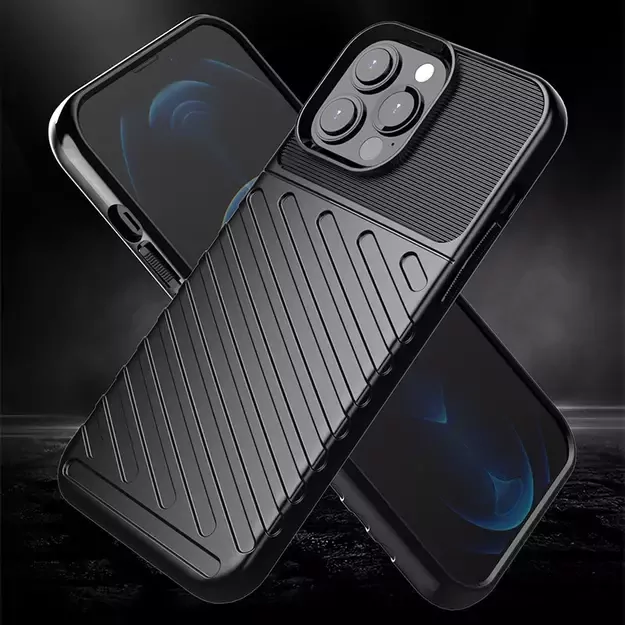 Thunder Case Flexible Tough Rugged Cover TPU Case for iPhone 13 Pro Max black 1