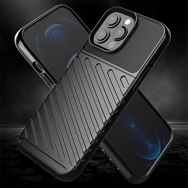 Thunder Case Flexible Tough Rugged Cover TPU Case for iPhone 13 Pro Max black 15