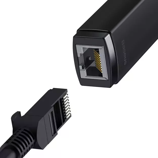Baseus Lite Series adapter USB Type A - RJ45 LAN socket 100Mbps black (WKQX000001) 1