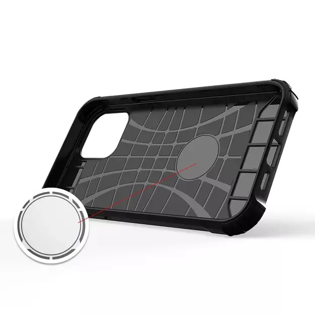 Hybrid Armor Case Tough Rugged Cover for iPhone 13 mini golden 3