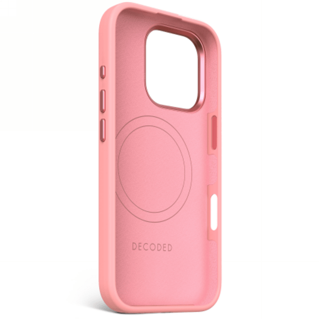 Decoded AntiMicrobial Silicone Stacks Backcover with MagSafe for iPhone 16 Pro - Pink 1