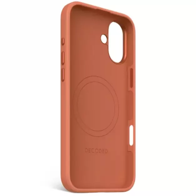 Decoded AntiMicrobial Silicone Backcover with MagSafe for iPhone 16 Plus - Orange 2