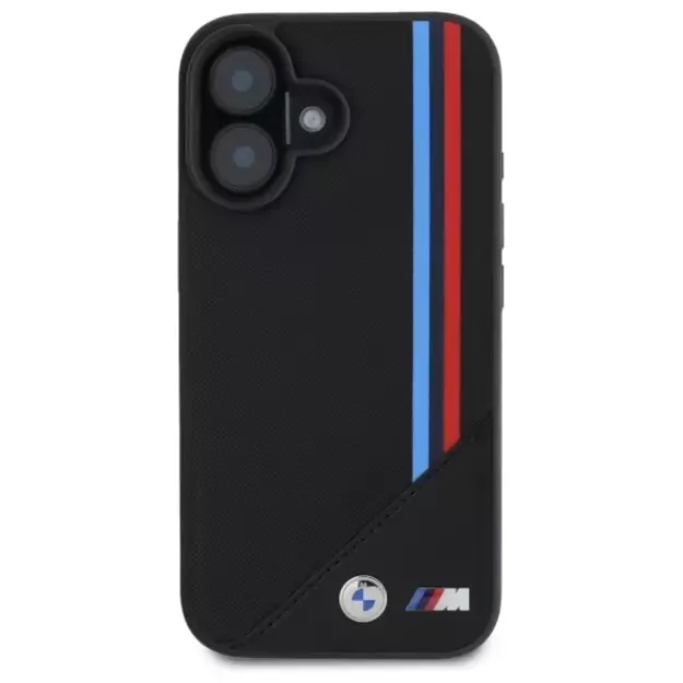 BMW M Meshed Tricolor Stripes MagSafe case for iPhone 16 - black 2