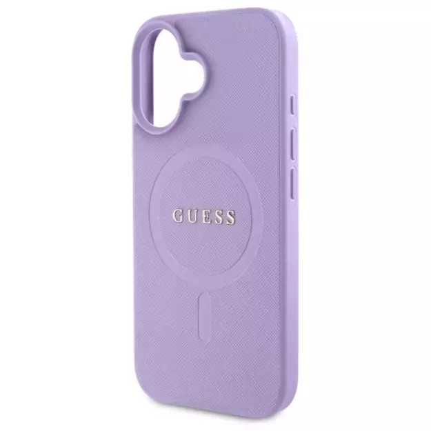 Guess Saffiano MagSafe iPhone 16 Case - Purple 5