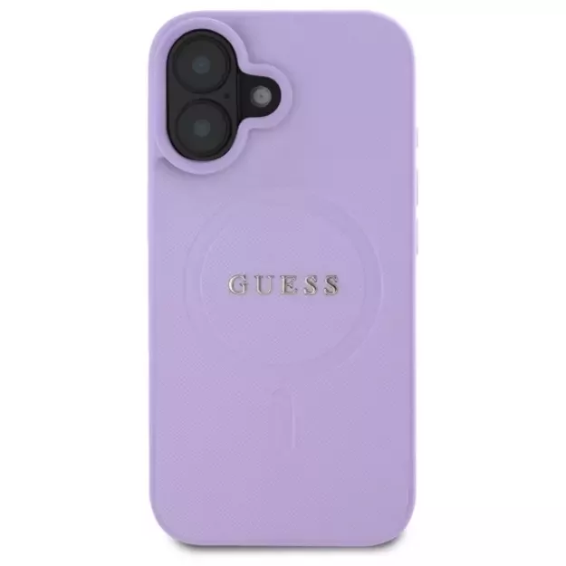 Guess Saffiano MagSafe iPhone 16 Case - Purple 2
