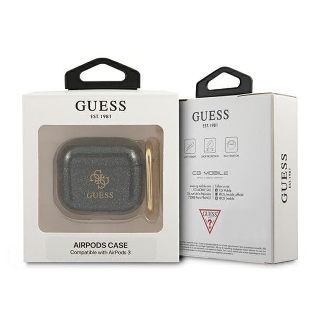 Guess GUA3UCG4GK AirPods 3 cover black/black Glitter Collection 4