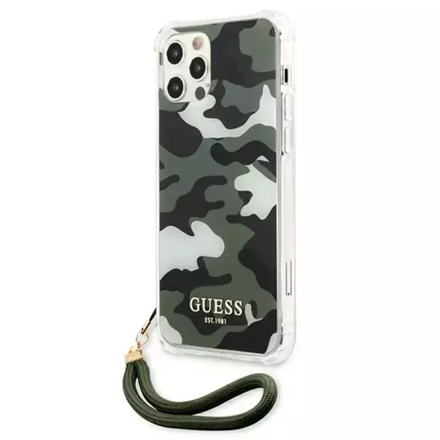 Guess GUHCP12LKSARKA iPhone 12 Pro Max 6.7&quot  green/khaki hardcase Camo Collection 1