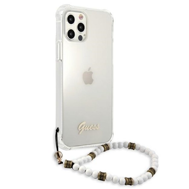 Guess GUHCP12MKPSWH iPhone 12/12 Pro 6.1&quot  Transparent Hardcase White Pearl 10