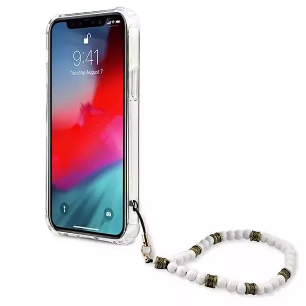 Guess GUHCP12MKPSWH iPhone 12/12 Pro 6.1&quot  Transparent Hardcase White Pearl 4