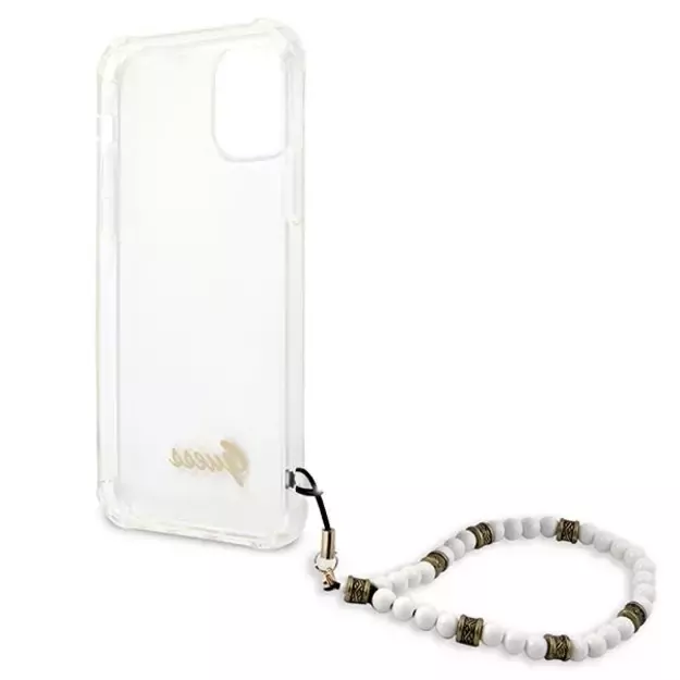 Guess GUHCP12MKPSWH iPhone 12/12 Pro 6.1&quot  Transparent Hardcase White Pearl 6