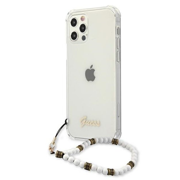 Guess GUHCP12MKPSWH iPhone 12/12 Pro 6.1&quot  Transparent Hardcase White Pearl 8