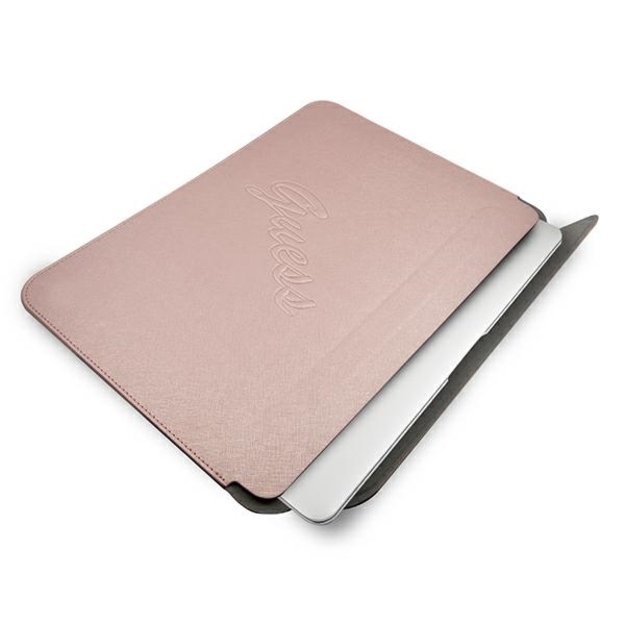 Guess Saffiano Script cover for a 13&quot  laptop - pink 1