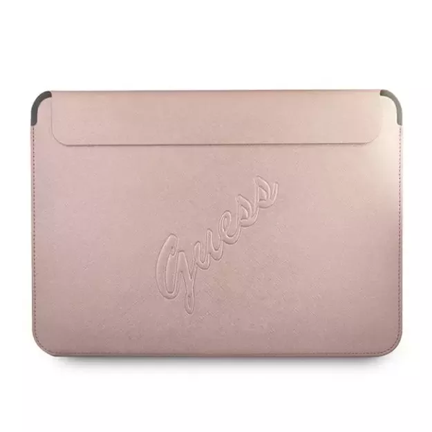Guess Saffiano Script cover for a 13&quot  laptop - pink