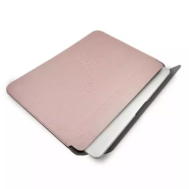 Guess Saffiano Script cover for a 13&quot  laptop - pink 5