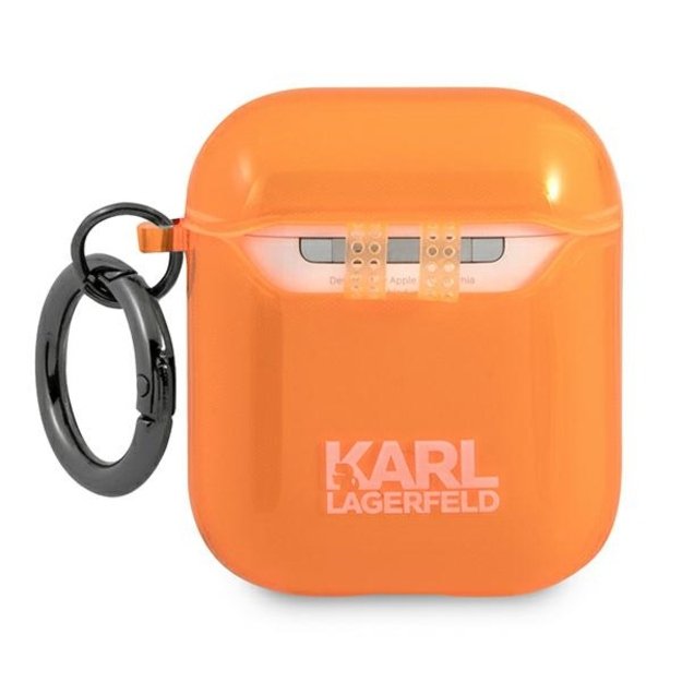 Karl Lagerfeld KLA2UCHFO AirPods cover pomarańczowy/orange Choupette 1