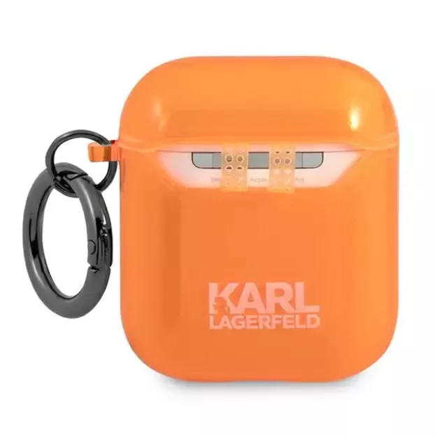 Karl Lagerfeld KLA2UCHFO AirPods cover pomarańczowy/orange Choupette 4