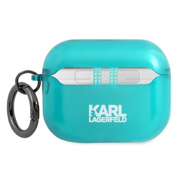 Karl Lagerfeld KLAPUCHFL AirPods Pro cover niebieski/blue Choupette 3