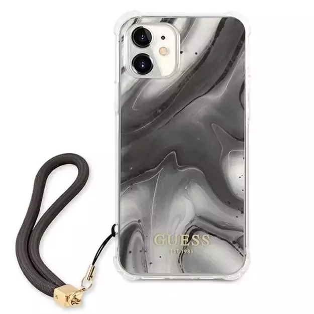 Guess GUHCP12SKSMAGR iPhone 12 mini 5.4&quot  grey/grey hardcase Marble Collection 9