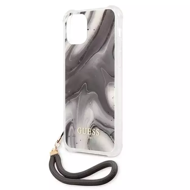 Guess GUHCP12SKSMAGR iPhone 12 mini 5.4&quot  grey/grey hardcase Marble Collection 12