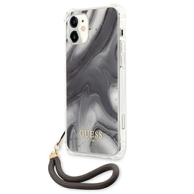 Guess GUHCP12SKSMAGR iPhone 12 mini 5.4&quot  grey/grey hardcase Marble Collection 1